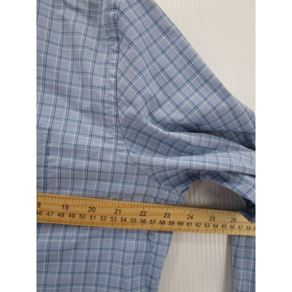 Untuckit Shirt Large White Button Up Traveler Commuter Plaid Woven - Picture 6 of 12